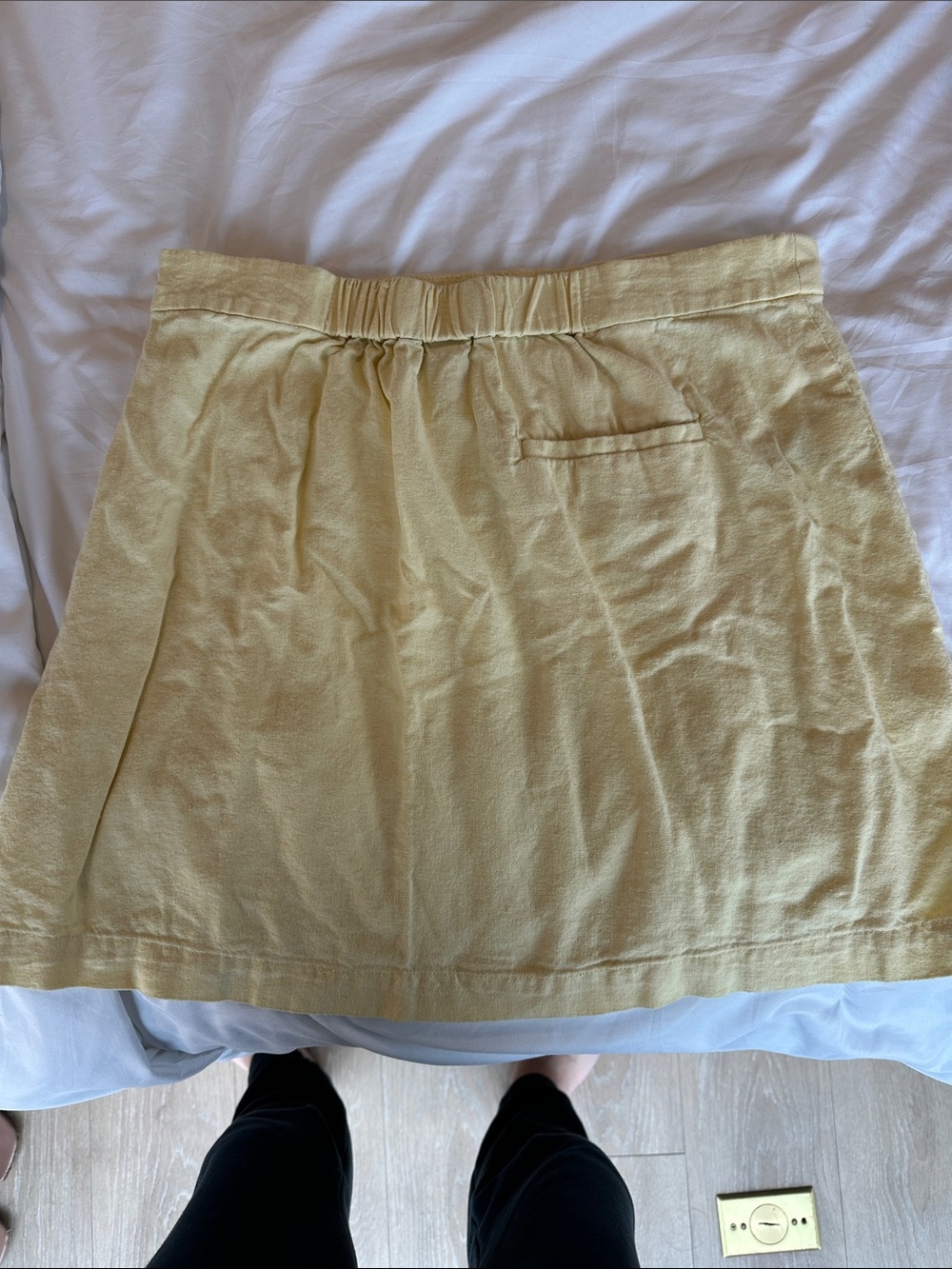 Old Navy Light Yellow Button-Front Mini Dress - Picture 2 of 7